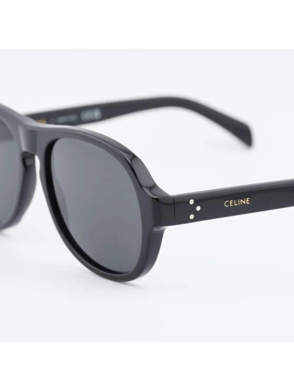 Celine CL40298I 01A Sunglasses Black Aviator Frame, Grey Lenses